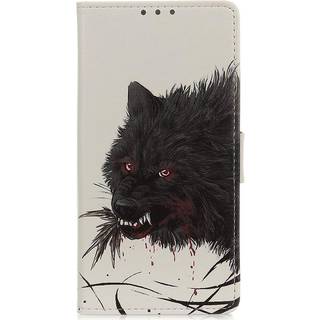 Honor 20 Lite Læder Cover m. Pung Blodig Ulv