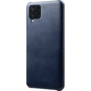 Samsung Galaxy M32 / M22 Læderbetrukket Cover - Blå