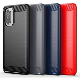 SKALO Xiaomi Mi 11i Armor Carbon Stødsikker TPU-cover - Rød