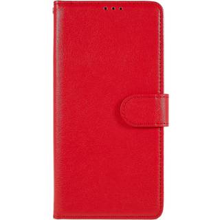 Oppo A76 / Realme 9i Læder Cover m. Pung & Ståfunktion - Rød