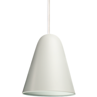 Hvid pendel m dagslys pære og stofledning 60W