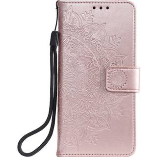 Huawei Honor 9X Lite Læder Cover m. Pung Mandala Mønster Rose Gold