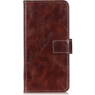 Huawei P Smart 2021 Blankt Læder Cover m. Pung - Brun