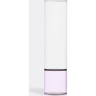 Ichendorf Milano Vases - 'Bamboo Grooved' vase, extra large in Pink, clear borosilicate glass