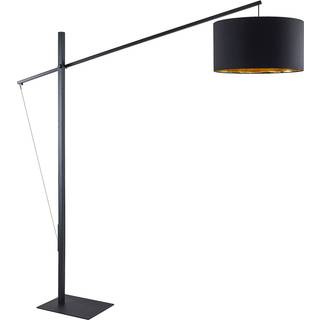 Arcchio buelampe Mossa, 200 cm, sort-guld, tekstil