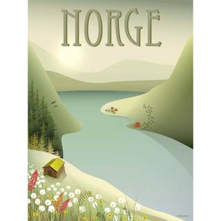 Norge Fjeldet - Plakat 15x21 cm fra ViSSEVASSE