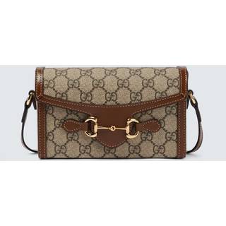 Gucci - Horsebit 1955 Leather-Trimmed Printed Coated-Canvas Shoulder Bag - Men - Neutrals