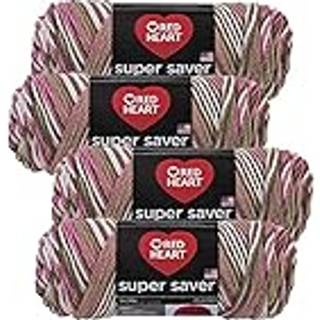 Red Heart Super Saver Yarn (4-Pack 5oz Skeins) (Pink Camo)