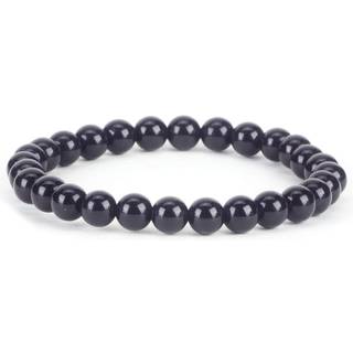 Cherry Tree Collection - Sm? mellemstore st?rrelser - Gemstone Perlearmb?nd til kvinder og m?nd - 6 mm runde perler (sort obsidian - sm?)