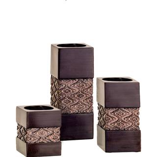 Kreative dufte Dublin Brown Sæt med 3 Toealight Candle Holders Table Decor Gift Set - Midtstykker til stue/spisestue bord Sofabordindretning til