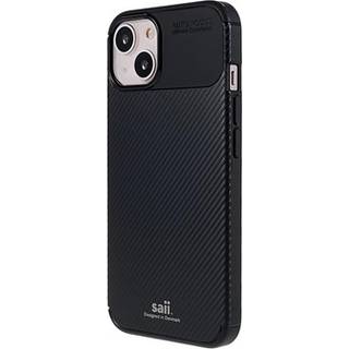Saii Karbonfiber iPhone 13 Mini TPU Cover - Sort