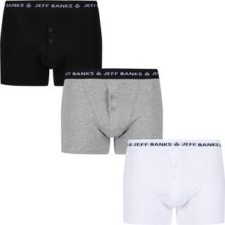 Jeff Banks Jeff Banks Multi Classic Button Fly Boxers 3 Pack