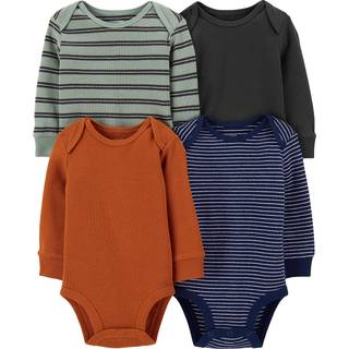 Enkle glæder ved Carter's Baby Boys '4-Pack langærmet termiske bodysuits