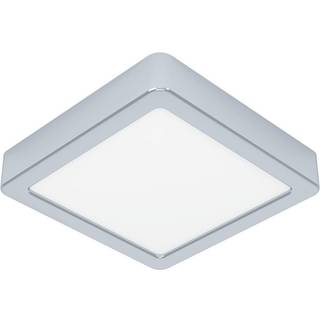 LED-loftslampe Fueva 5 IP44 3000K krom 16x16cm