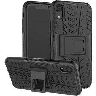 iPhone XR Anti-Slip Hybrid Cover med Stand - Sort