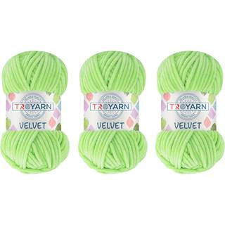 3 Pack Velvet Garn til hækling - Chenille Yarn 132 yard