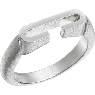Initials Ring i forgyldt sølv med bogstaver**