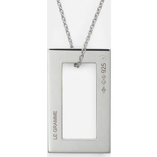 LE GRAMME Rectangular Necklace Le 3.4 Sterling Silver