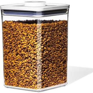 Oxo Good Grips Pet Pop Container - 4,4 Qt/4,2 L med Scoop | Ideel til op til 4 kg hundefoder eller 3,5 kg kattefoder | Airtight Storage Container