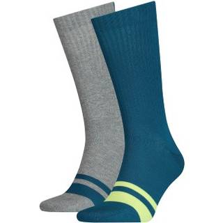 Puma 2-pak Logo Sock - Petrol - Str 39/42