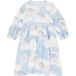 Stella McCartney Kids Printed smocked dress - blue - Y 12