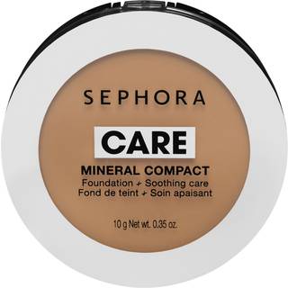 Sephora Collection - Pleje Mineral Kompakt - Foundation + Beroligende Pleje - Care Mineral Powder Fdt-22 D40 - For Women - Brun