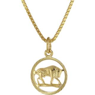 trendor 75990-05 Kinder Sternzeichen Stier 333 Gold + goldplattierte Kette