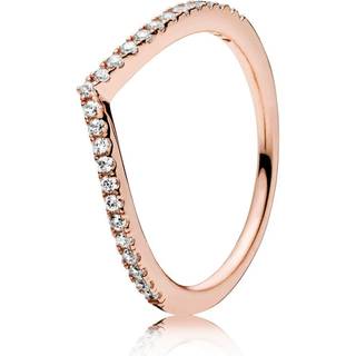 Pandora - Rose ring med hvide sten - 186316cz