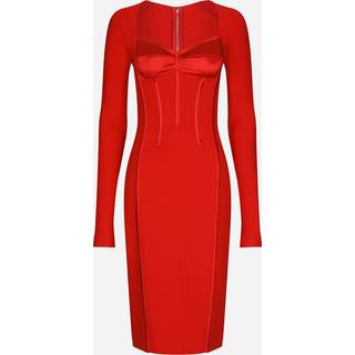 Dolce&Gabbana Corset silk-satin midi dress - red - XXS