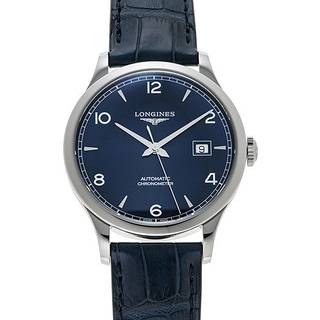 Longines L2.821.4.96.4 Record Blå/Læder Ø40 mm