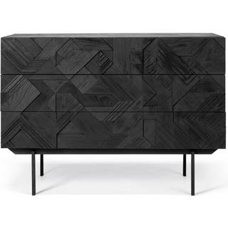Ethnicraft Graphic kommode 87x100 cm Sort teak