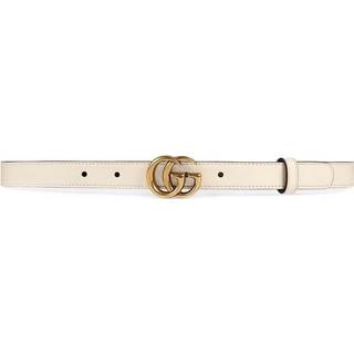 Gucci GG leather belt - white - 95CM