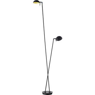LED-gulvlampe Samy 2-lys 180 cm sort/guld