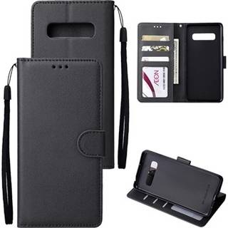 Samsung Galaxy S10+ Pung Taske med Stativ - Sort