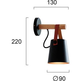 Viokef Væglampe Vetra, dæmpbar, Lyst træ, Stue/spisestue, Træ, Design