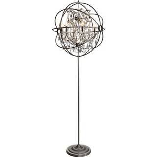 Rom gulvlampe natural iron/krystal