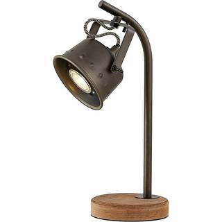 Lindby bordlampe Rubinjo, 37 cm, sort, træ, metal, GU10