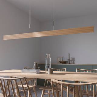 Quitani LED-pendel Lise, eg natur, længde 158 cm