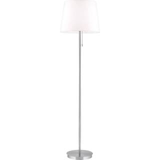 Ludwig tekstilgulvlampe, mat nikkel