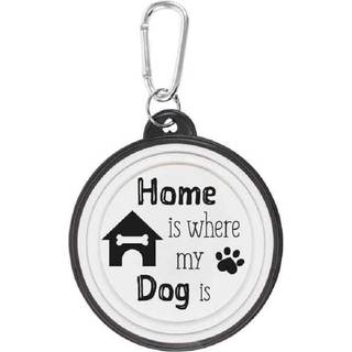 Hundeskål Foldbar med tryk Ø 13 cm - HOME IS WHERE MY DOG IS