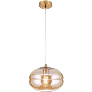 ORION Glas hængelampe Richard, dæmpbar, Messing/guld, Stue/spisestue, Metal, Moderne