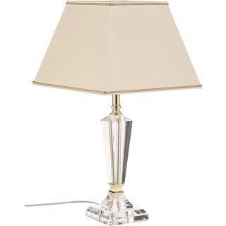 Veronique bordlampe, smal god, creme/gylden