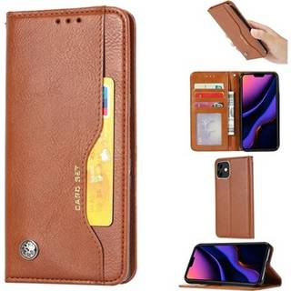 Kort Sæt Series iPhone 11 Flip Cover med Pung - Brun