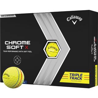 Callaway Chrome Soft X Triple Track (2022) Golfbolde - Gul