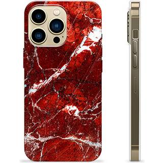 iPhone 13 Pro Max TPU Cover - Rød Marmor