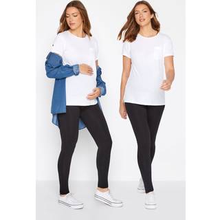 Lts 2 Pack Tall Black Stretch Maternity Leggings Ex Long > 8 Lts | Tall Women's Maternity Leggings - Ex Long 8