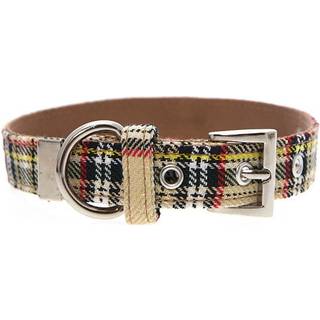 Urban Pup Halsbånd - Brown Tartan / L