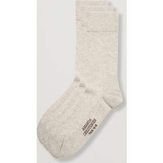 Amanda Christensen 3-Pack True Cotton Socks Sand Melange