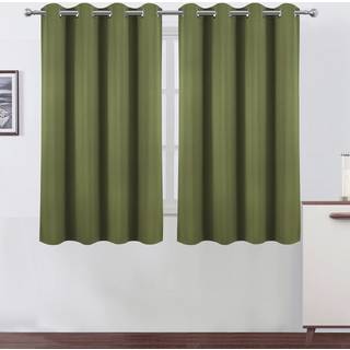 Lemomo Olive Green Thermal Blackout Curtains/52 x 54 tommer/s?t med 2 paneler V?relse m?rkningsgardiner til sovev?relse