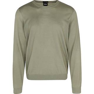 BOSS Black Herren Pullover grün unifarben